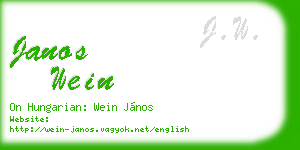 janos wein business card
